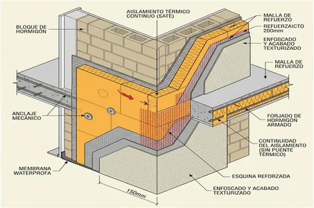 Reducción de puentes térmicos con SATE en Alicante