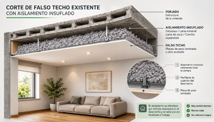 es posible aislar techos sin obras